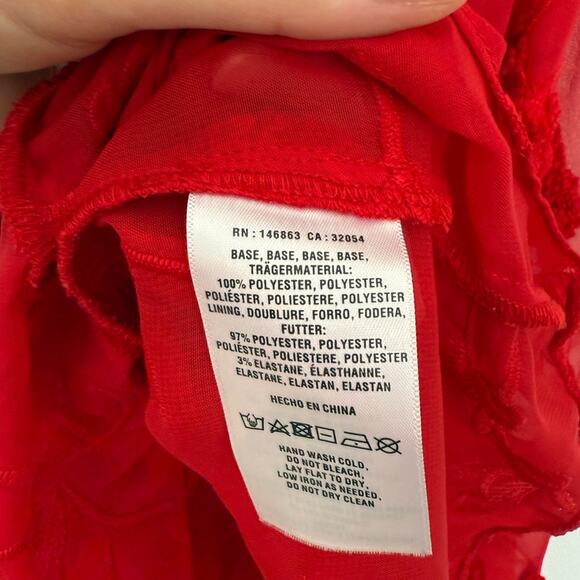 Anthropologie Mare Mare Amal Textured Red Swing Mini Dress - Picture 10 of 10